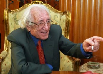 Shkrimtari Dritero Agolli, gjate festes se 79 vjetorit te lindjes se tij.